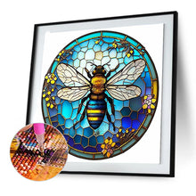 Load image into Gallery viewer, Diamond Painting - Full Round - round plate glass bee (30*30CM)
