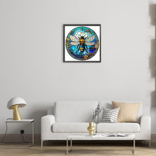 Load image into Gallery viewer, Diamond Painting - Full Round - round plate glass bee (30*30CM)
