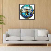 Load image into Gallery viewer, Diamond Painting - Full Round - round plate glass bee (30*30CM)
