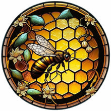 Load image into Gallery viewer, Diamond Painting - Full Round - round plate glass bee (30*30CM)
