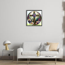 Load image into Gallery viewer, Diamond Painting - Full Round - round plate glass cross (30*30CM)
