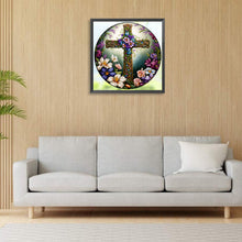 Load image into Gallery viewer, Diamond Painting - Full Round - round plate glass cross (30*30CM)
