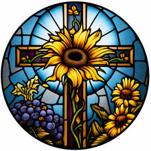 Load image into Gallery viewer, Diamond Painting - Full Round - round plate glass cross (30*30CM)
