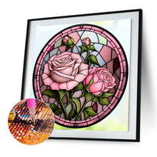 Load image into Gallery viewer, Diamond Painting - Full Round - round card glass powder rose (30*30CM)
