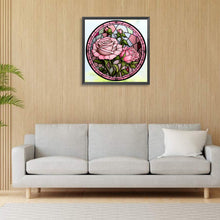 Load image into Gallery viewer, Diamond Painting - Full Round - round card glass powder rose (30*30CM)
