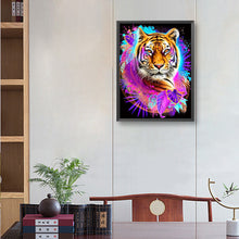 Load image into Gallery viewer, Diamond Painting - Full Round - colorful tiger (30*40CM)
