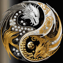 Load image into Gallery viewer, Diamond Painting - Partial Special Shaped - Tai Chi Yin Yang Dragon (30*30cm)
