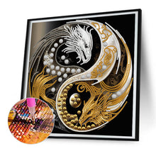 Load image into Gallery viewer, Diamond Painting - Partial Special Shaped - Tai Chi Yin Yang Dragon (30*30cm)
