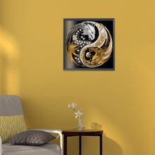 Load image into Gallery viewer, Diamond Painting - Partial Special Shaped - Tai Chi Yin Yang Dragon (30*30cm)
