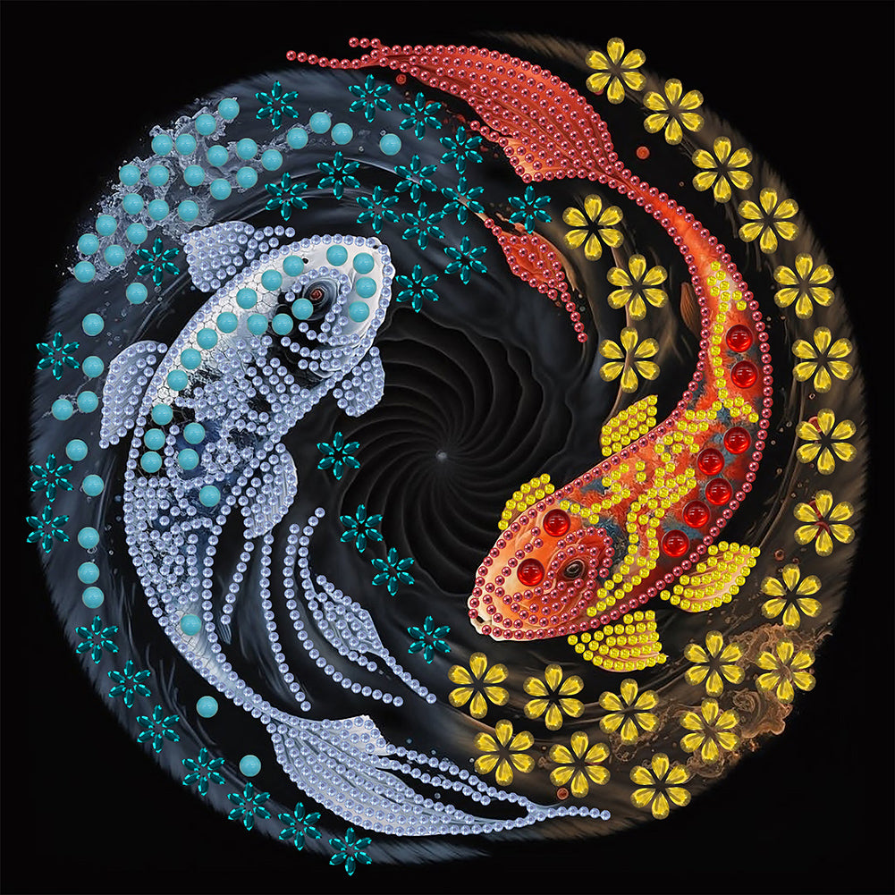 Diamond Painting - Partial Special Shaped - Tai Chi Yin Yang Fish (30*30cm)