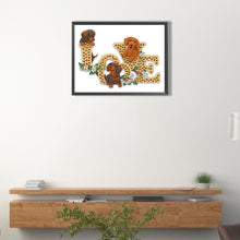 Load image into Gallery viewer, Diamond Painting - Partial Special Shaped - LOVE puppy (40*30cm)
