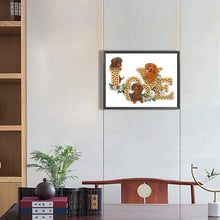Load image into Gallery viewer, Diamond Painting - Partial Special Shaped - LOVE puppy (40*30cm)
