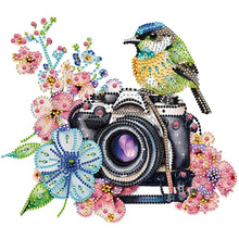 Load image into Gallery viewer, Diamond Painting - Partial Special Shaped - camera and bird (30*30CM)
