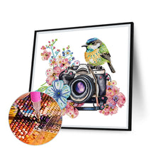 Load image into Gallery viewer, Diamond Painting - Partial Special Shaped - camera and bird (30*30CM)
