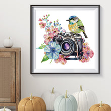 Load image into Gallery viewer, Diamond Painting - Partial Special Shaped - camera and bird (30*30CM)
