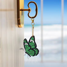 Load image into Gallery viewer, 8pcs Diamond Art Key Rings Art Craft 5D Special-shaped Drill DIY Butterfly Gifts

