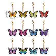 Load image into Gallery viewer, 12pcs Diamond Art Key Rings Hanging Ornaments 5D DIY Butterfly Bag Pandant Gifts
