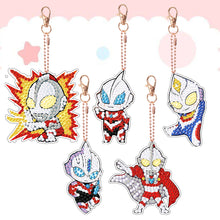 Load image into Gallery viewer, DIY Diamond Art Keychains Handmade Gem Keychains Lady Bag Pendant (Ultraman)
