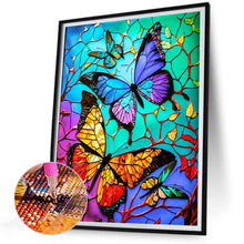 Load image into Gallery viewer, Diamond Painting - Full Round - butterfly glass painting (30*40CM)
