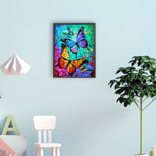 Load image into Gallery viewer, Diamond Painting - Full Round - butterfly glass painting (30*40CM)

