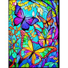 Load image into Gallery viewer, Diamond Painting - Full Round - butterfly glass painting (30*40CM)
