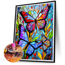 Load image into Gallery viewer, Diamond Painting - Full Round - butterfly glass painting (30*40CM)
