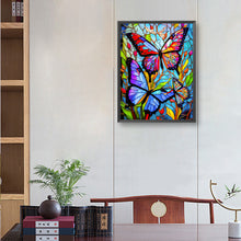 Load image into Gallery viewer, Diamond Painting - Full Round - butterfly glass painting (30*40CM)
