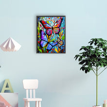 Load image into Gallery viewer, Diamond Painting - Full Round - butterfly glass painting (30*40CM)
