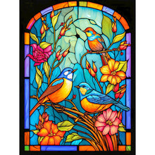 Load image into Gallery viewer, Diamond Painting - Full Round - flower and bird glass painting (30*40CM)
