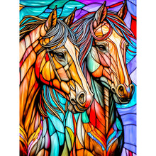 Load image into Gallery viewer, Diamond Painting - Full Round - horse glass painting (30*40CM)
