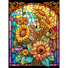 Load image into Gallery viewer, Diamond Painting - Full Round - sunflower glass painting (30*40CM)
