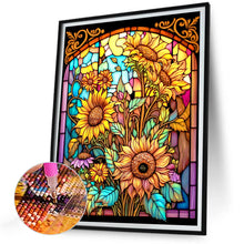 Load image into Gallery viewer, Diamond Painting - Full Round - sunflower glass painting (30*40CM)
