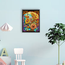 Load image into Gallery viewer, Diamond Painting - Full Round - sunflower glass painting (30*40CM)
