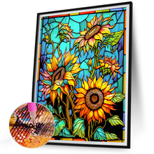 Load image into Gallery viewer, Diamond Painting - Full Round - sunflower glass painting (30*40CM)
