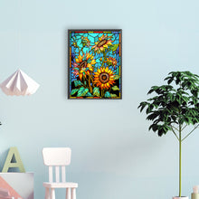 Load image into Gallery viewer, Diamond Painting - Full Round - sunflower glass painting (30*40CM)
