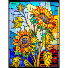 Load image into Gallery viewer, Diamond Painting - Full Round - sunflower glass painting (30*40CM)
