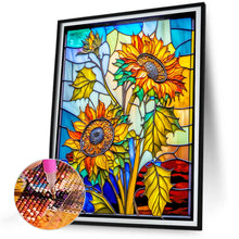 Load image into Gallery viewer, Diamond Painting - Full Round - sunflower glass painting (30*40CM)
