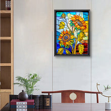 Load image into Gallery viewer, Diamond Painting - Full Round - sunflower glass painting (30*40CM)
