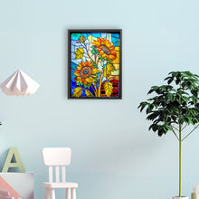 Load image into Gallery viewer, Diamond Painting - Full Round - sunflower glass painting (30*40CM)
