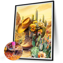 Load image into Gallery viewer, Diamond Painting - Full Round - boot cactus (30*40CM)
