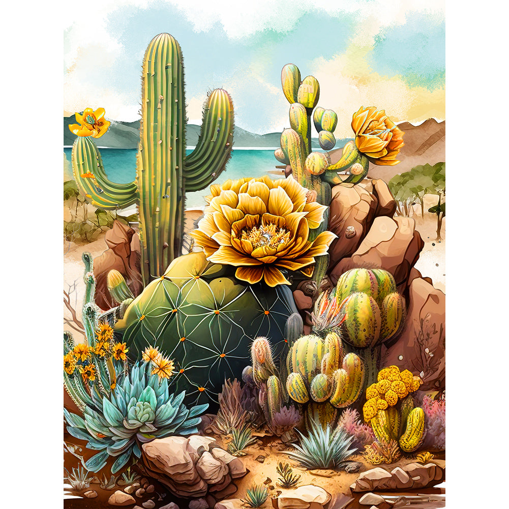 Diamond Painting - Full Round - boot cactus (30*40CM)