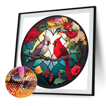 Load image into Gallery viewer, Diamond Painting - Full Round - Round Glass Art Cardinal (35*35CM)
