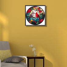Load image into Gallery viewer, Diamond Painting - Full Round - Round Glass Art Cardinal (35*35CM)
