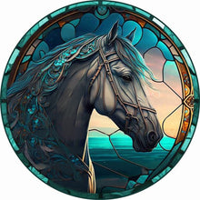 Load image into Gallery viewer, Diamond Painting - Full Round - round glass art horse (35*35CM)
