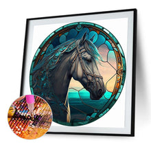 Load image into Gallery viewer, Diamond Painting - Full Round - round glass art horse (35*35CM)
