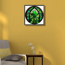 Load image into Gallery viewer, Diamond Painting - Full Round - round glass art four leaf clover (35*35CM)
