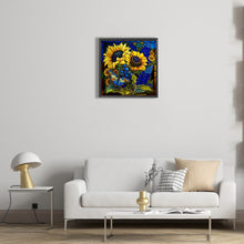 Load image into Gallery viewer, Diamond Painting - Full Round - Stained Glass Sunflowers (35*35CM)
