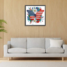 Load image into Gallery viewer, Diamond Painting - Partial Special Shaped - Independence Day Butterflies (30*30CM)
