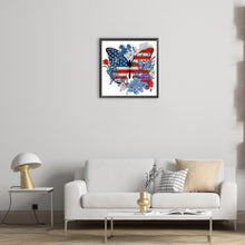 Load image into Gallery viewer, Diamond Painting - Partial Special Shaped - Independence Day Butterflies (30*30CM)
