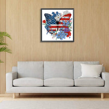 Load image into Gallery viewer, Diamond Painting - Partial Special Shaped - Independence Day Butterflies (30*30CM)
